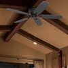 Honeywell Ceiling Fans Glen Alden, 52 in. Flush Mount Ceiling Fan with No Light, Oil-Rubbed Bronze 50516-40